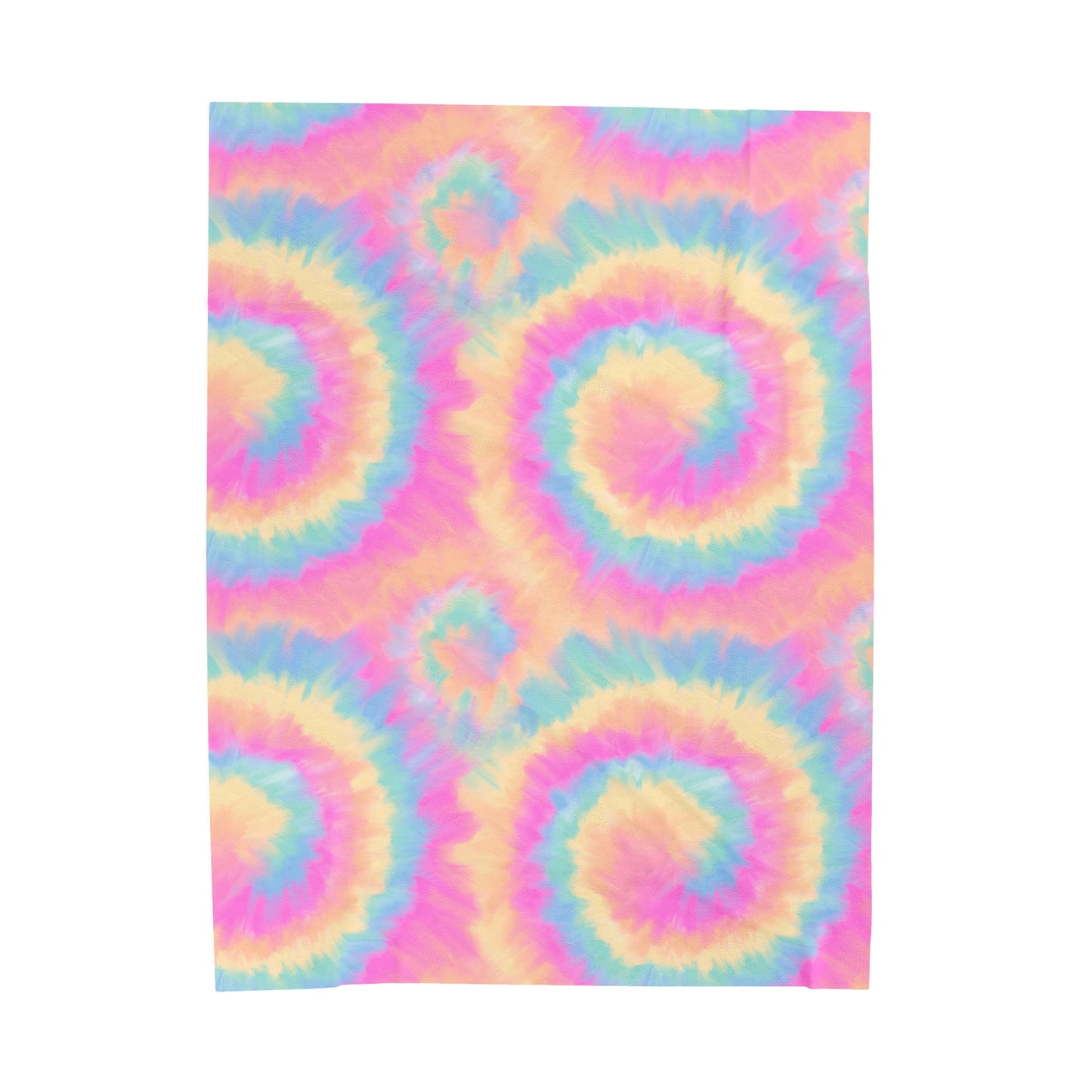 Rainbow Tie Dye, Velveteen Plush Blanket