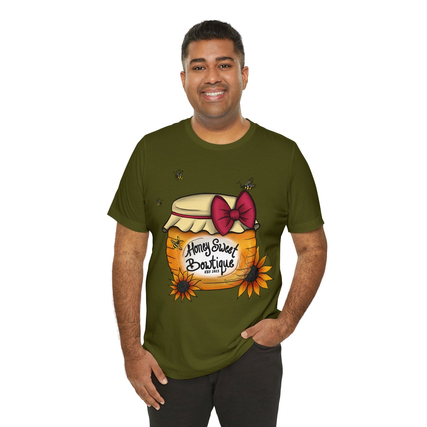 Honey Sweet Bowtique, Branded Unisex Jersey Short Sleeve Tee