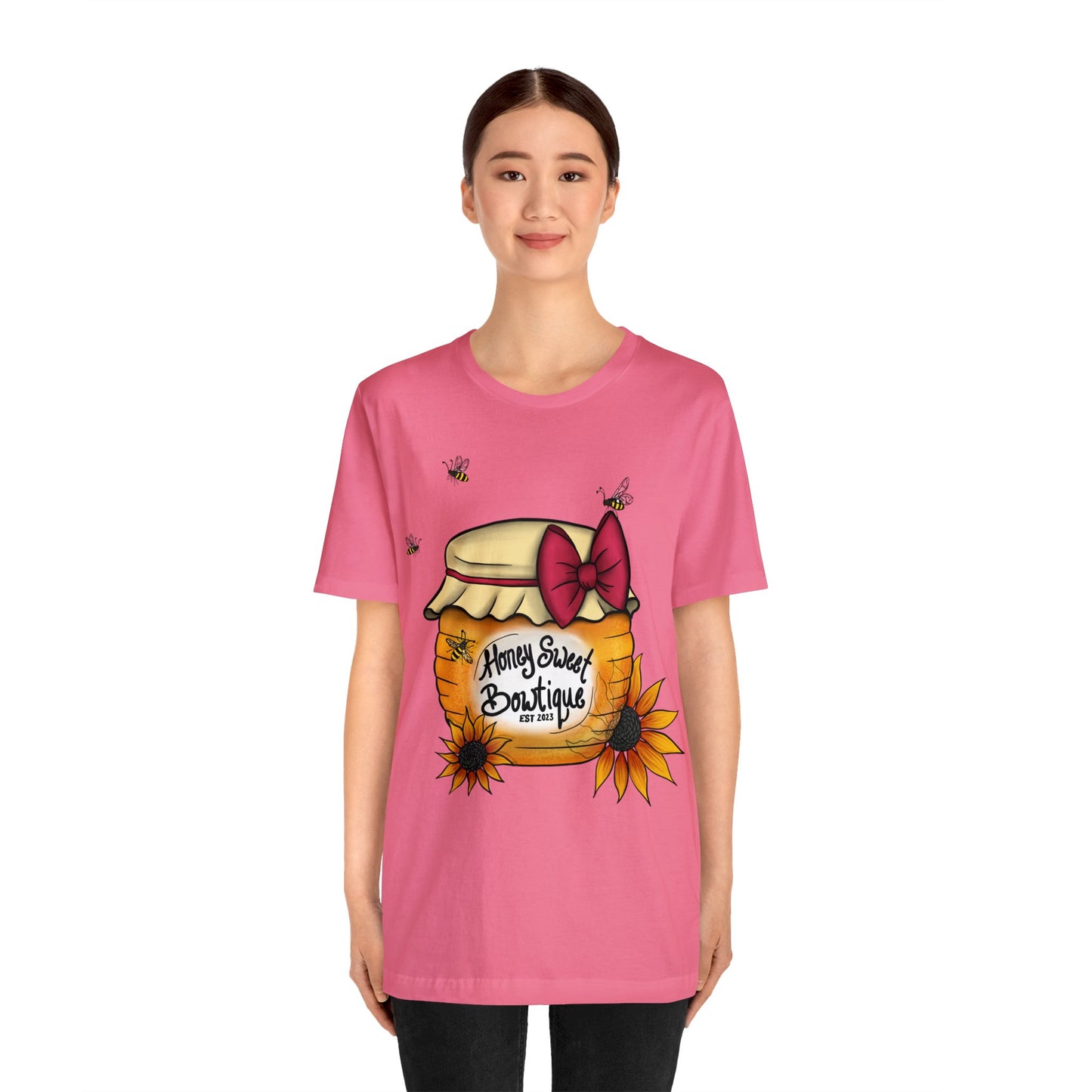 Honey Sweet Bowtique, Branded Unisex Jersey Short Sleeve Tee