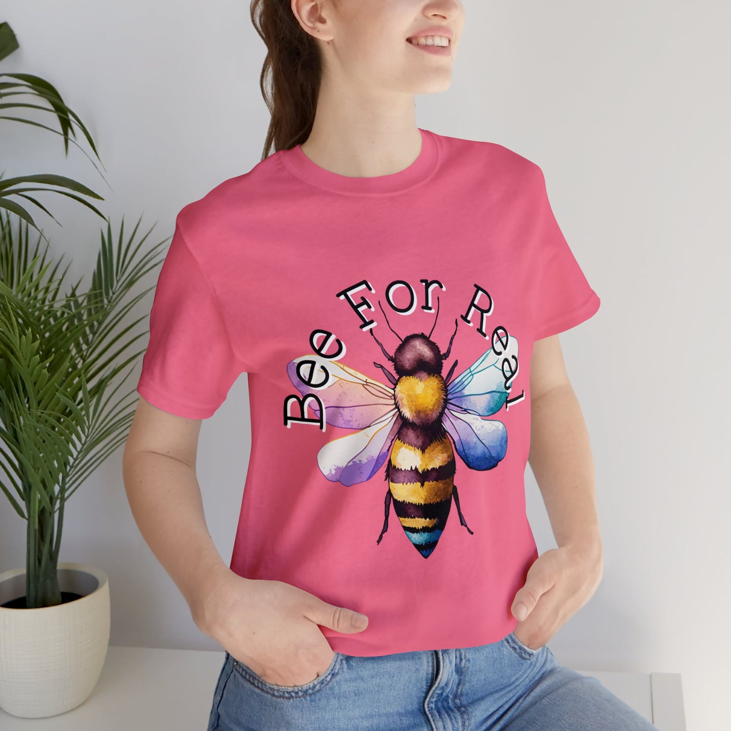 Bee For Real, Branded Unisex Jersey Short Sleeve Tee