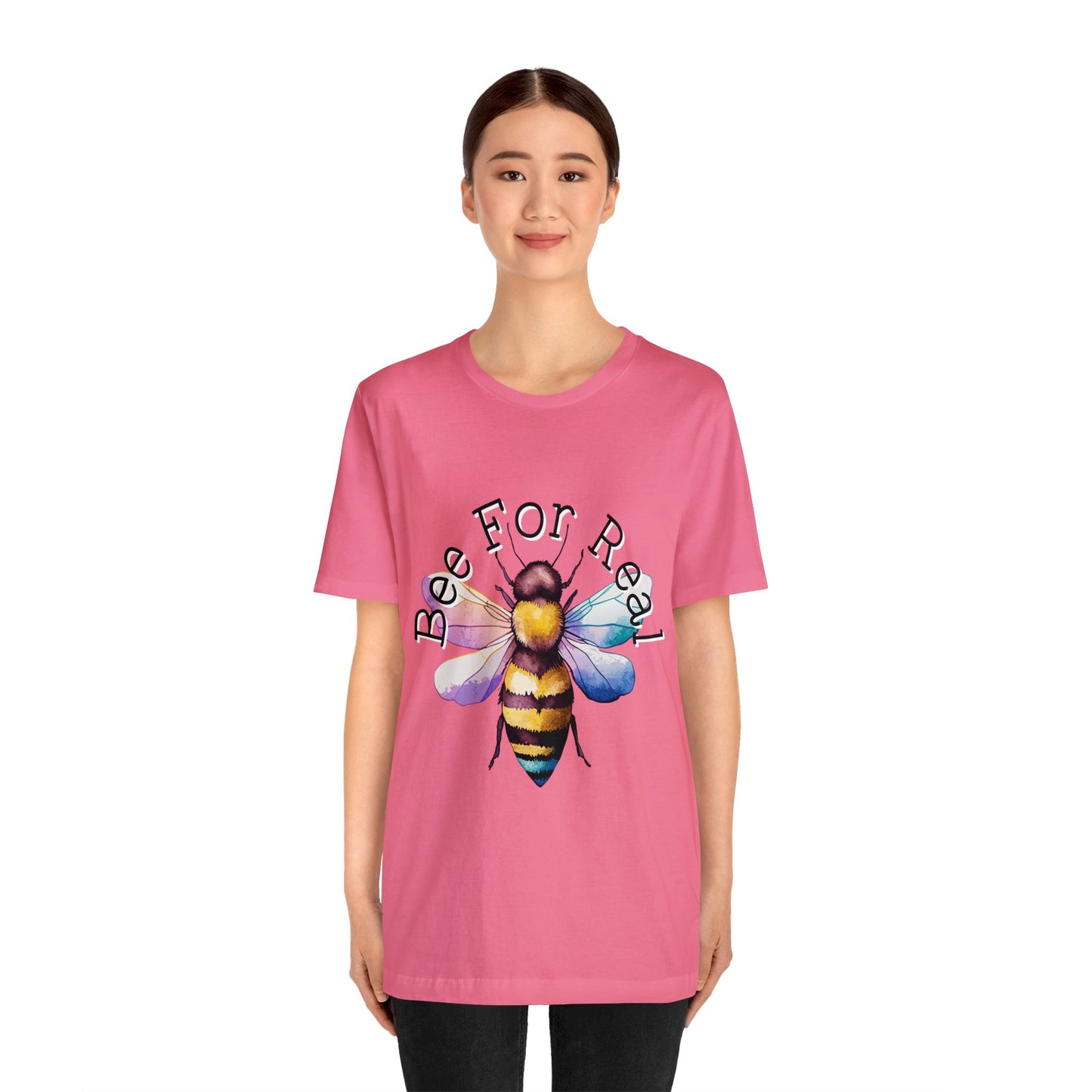 Bee For Real, Branded Unisex Jersey Short Sleeve Tee