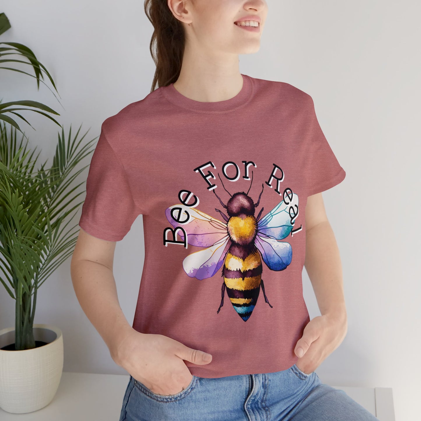 Bee For Real, Branded Unisex Jersey Short Sleeve Tee