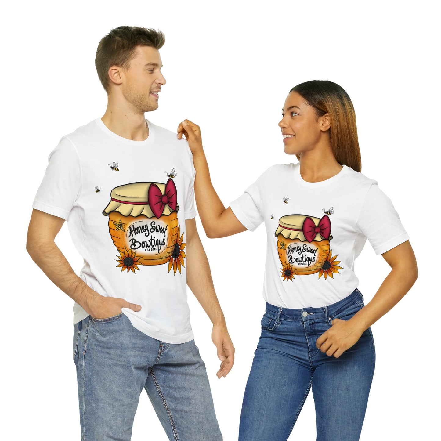 Honey Sweet Bowtique, Branded Unisex Jersey Short Sleeve Tee