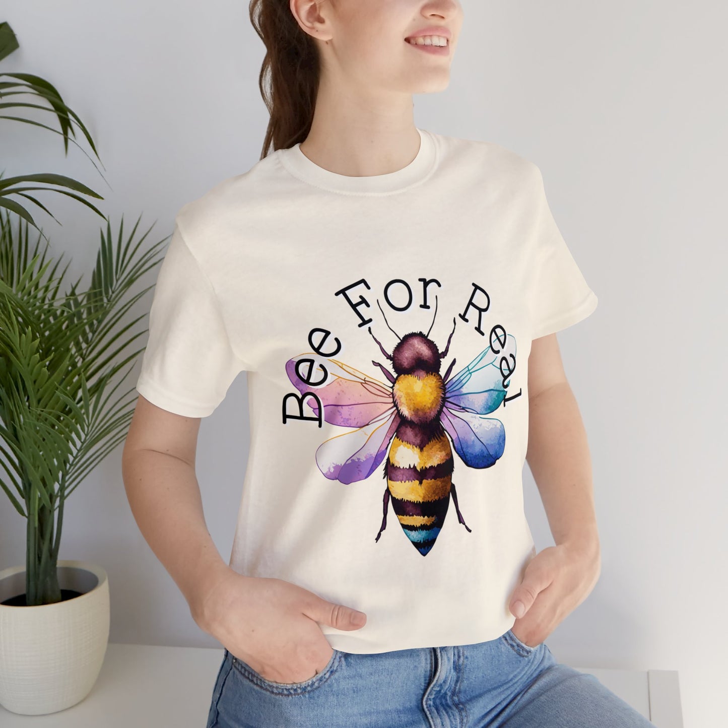 Bee For Real, Branded Unisex Jersey Short Sleeve Tee