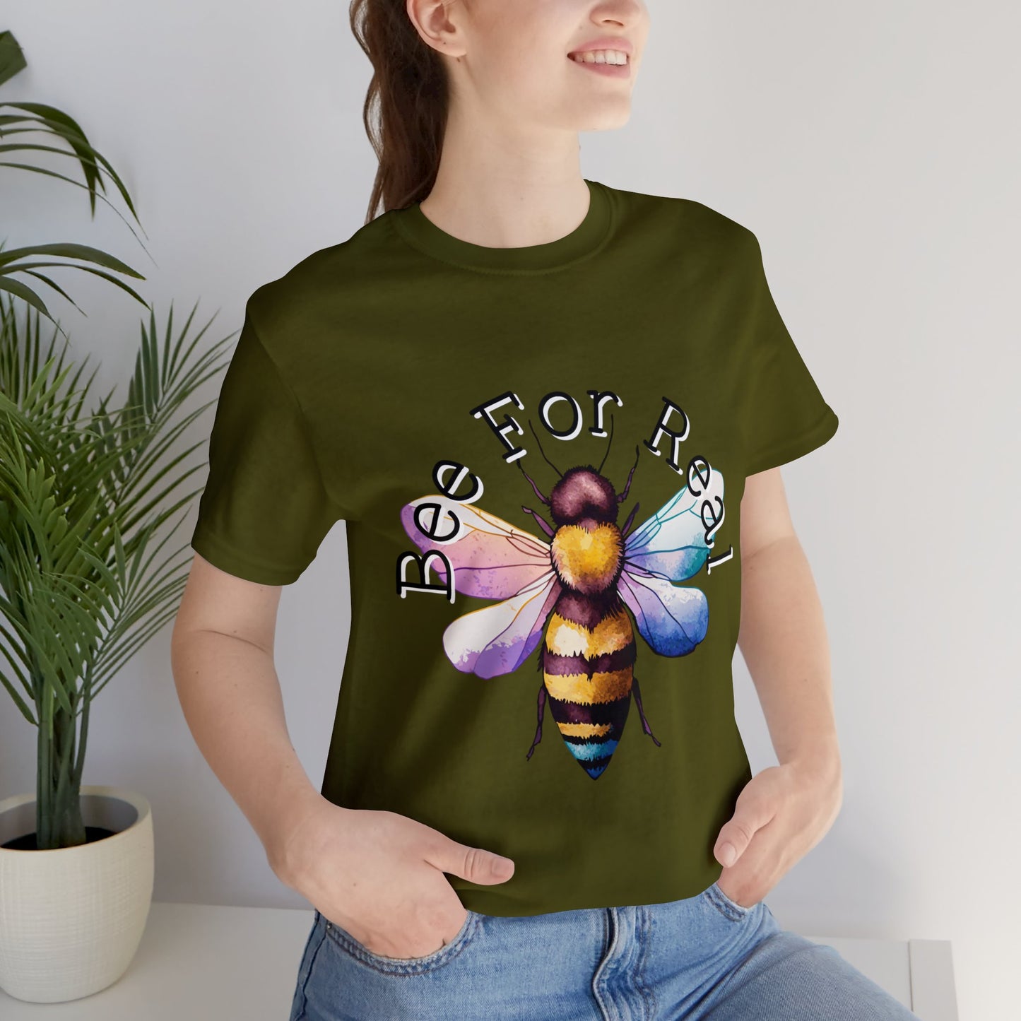 Bee For Real, Branded Unisex Jersey Short Sleeve Tee