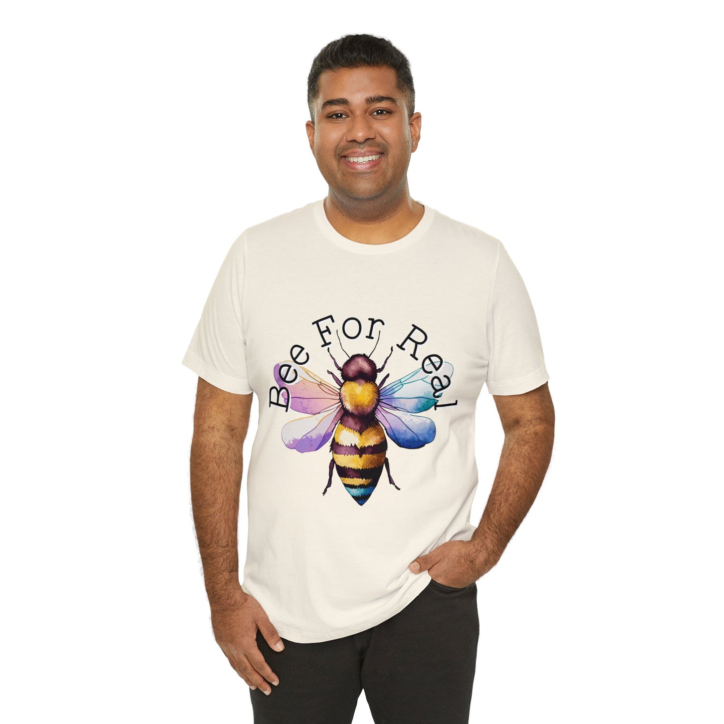 Bee For Real, Branded Unisex Jersey Short Sleeve Tee