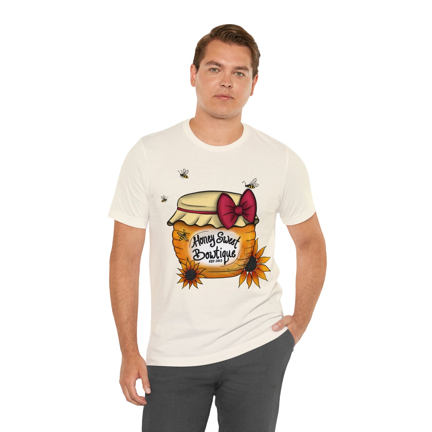 Honey Sweet Bowtique, Branded Unisex Jersey Short Sleeve Tee