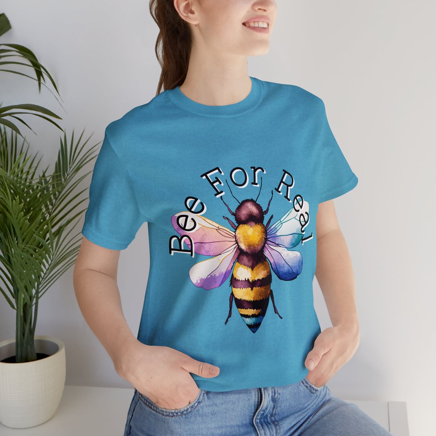 Bee For Real, Branded Unisex Jersey Short Sleeve Tee