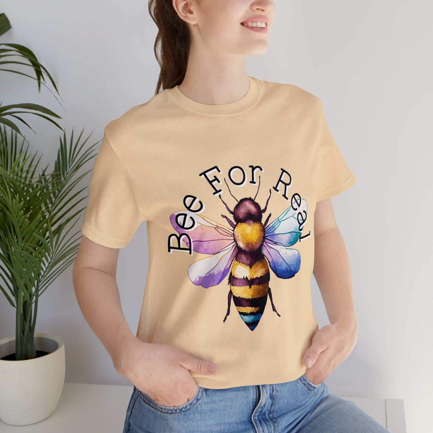 Bee For Real, Branded Unisex Jersey Short Sleeve Tee