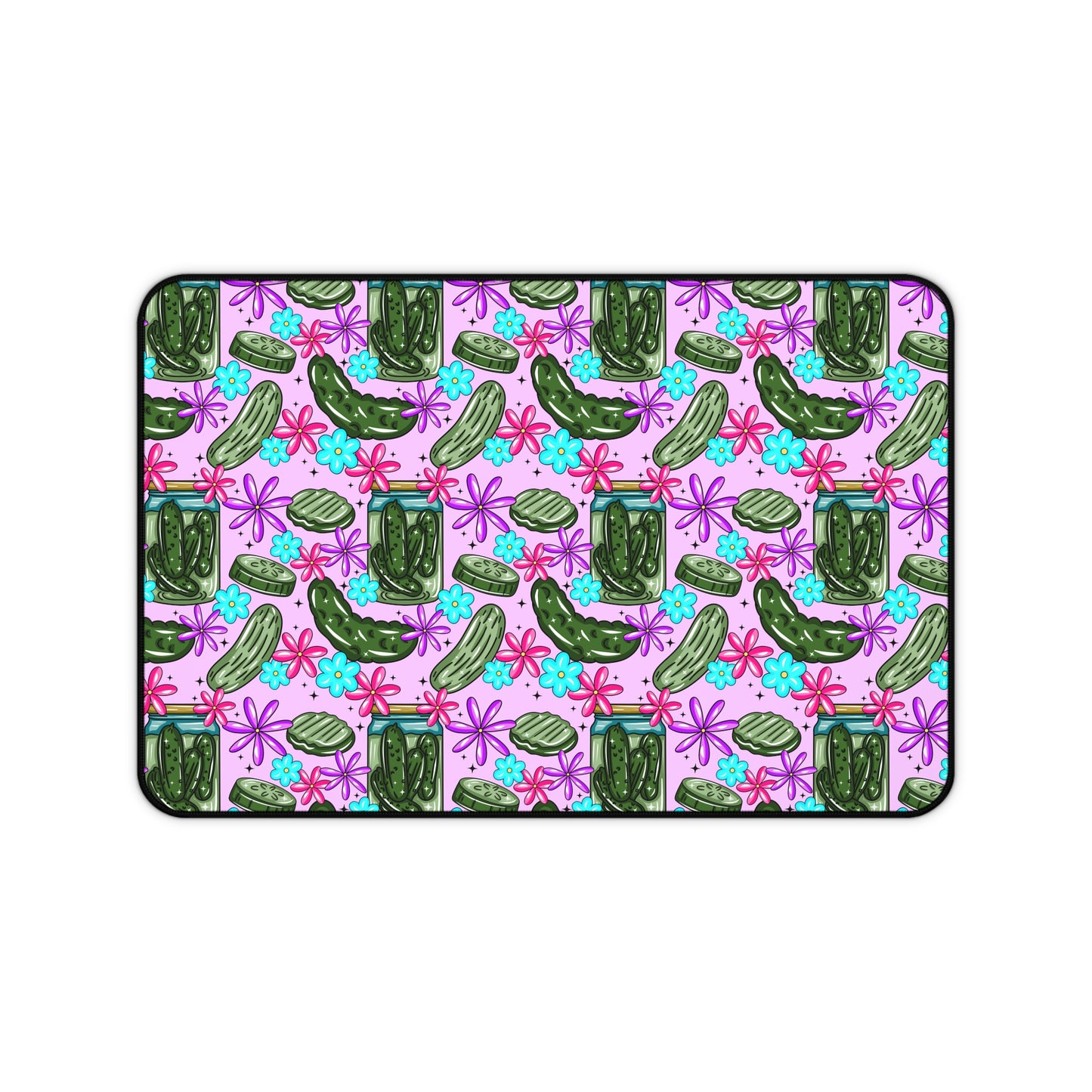 Pickle Floral, Cute Pickle Desk Mat