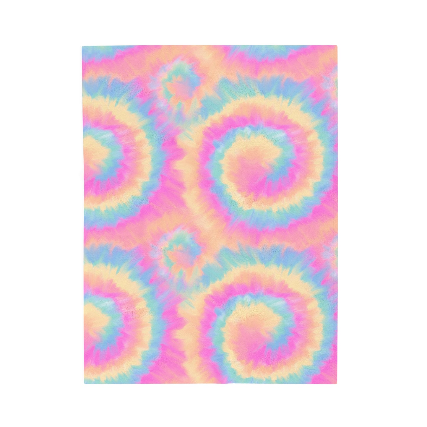 Rainbow Tie Dye, Velveteen Plush Blanket