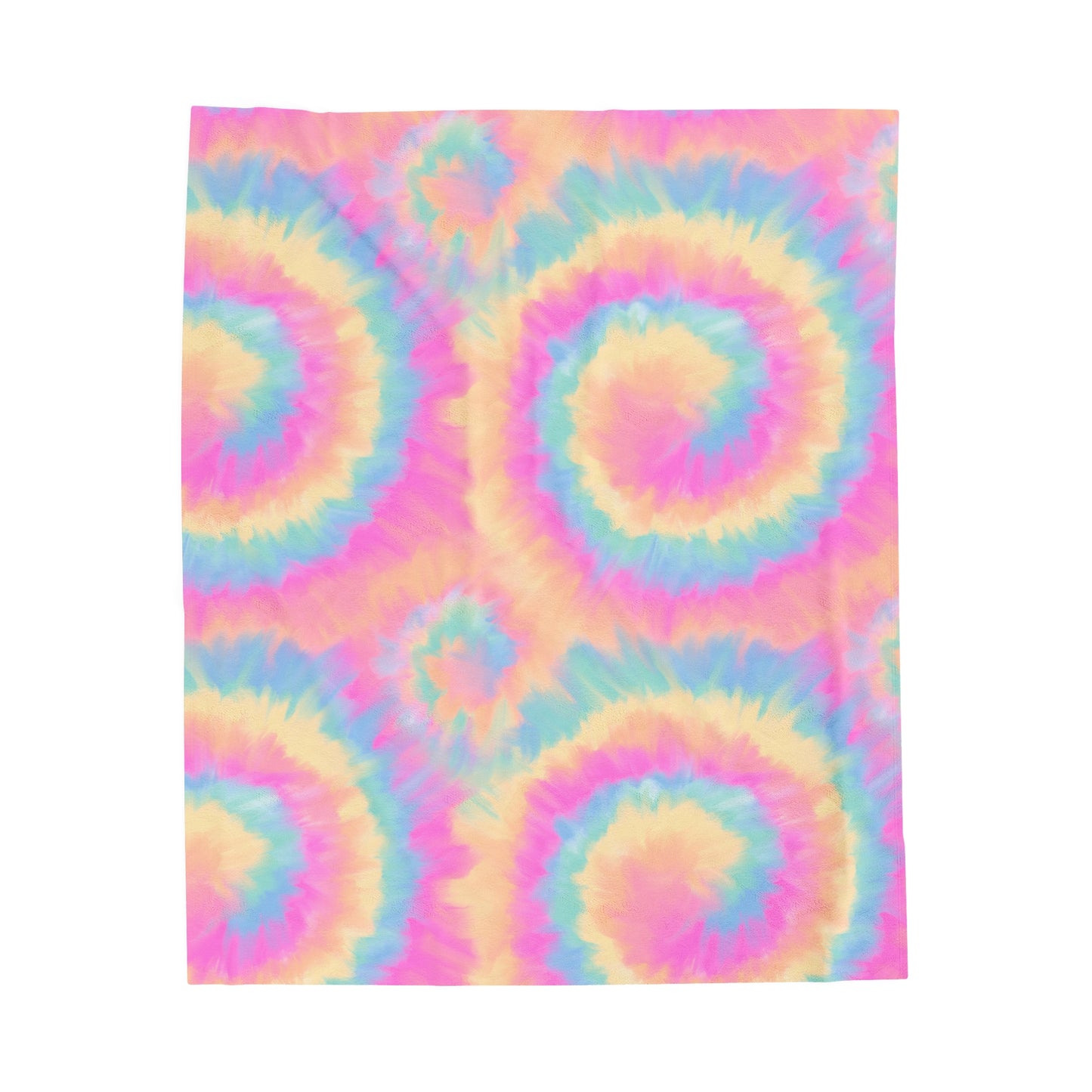 Rainbow Tie Dye, Velveteen Plush Blanket