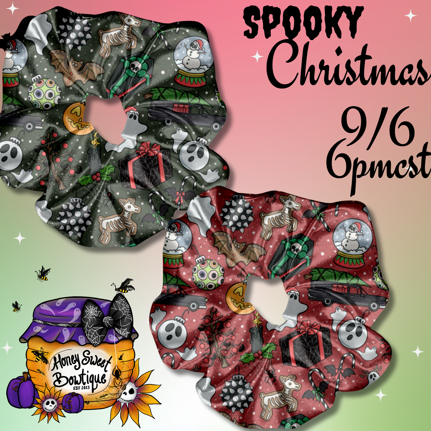 Spooky Christmas — Scrunchies and Headbands