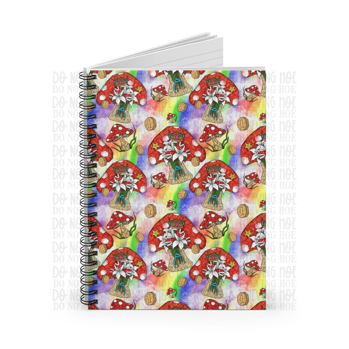 Stained Glass Mushrooms, Spiral Notebook - Ruled Line